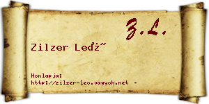 Zilzer Leó névjegykártya